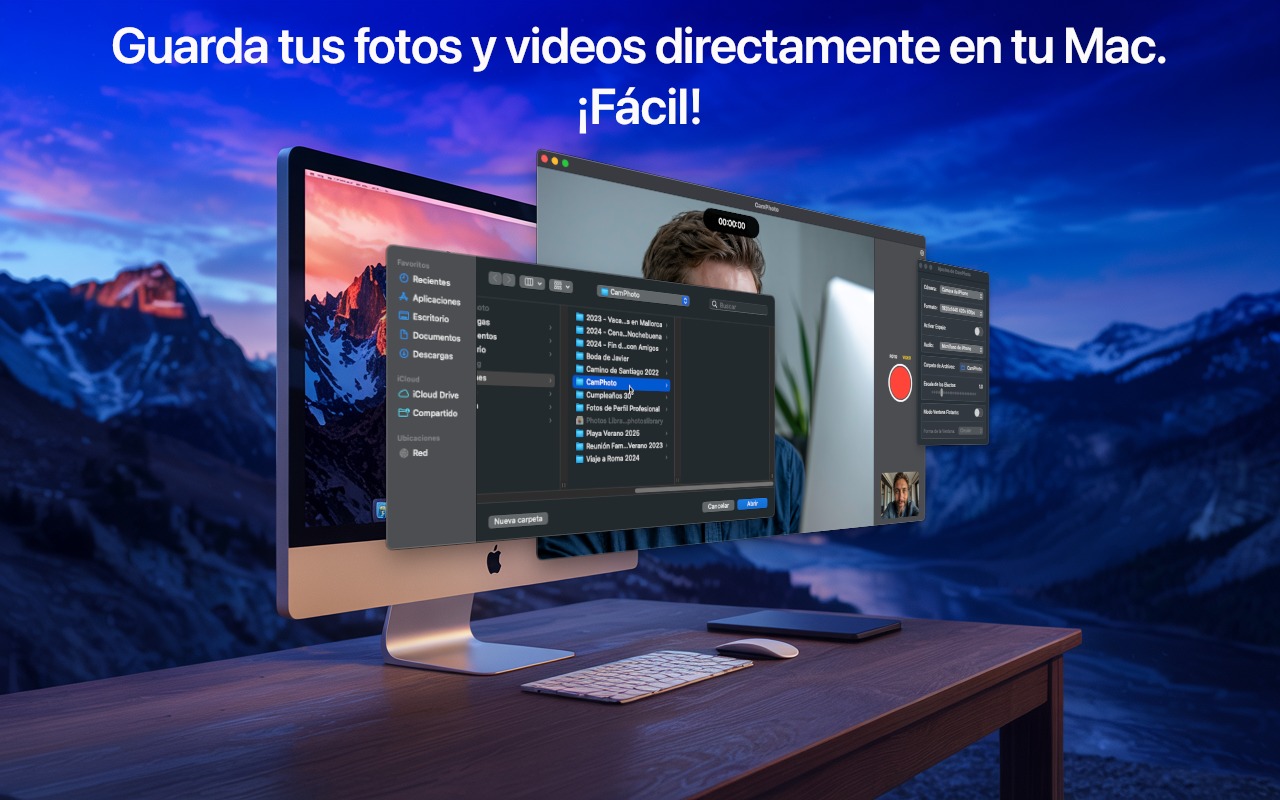 Guarda tus fotos y videos directamente en tu Mac